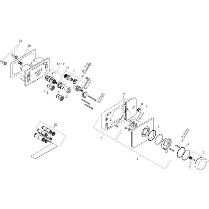 AXOR термостат для душа, One, шлифованная медь арт. 45711950