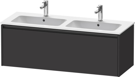 Duravit тумба подвесная под двойную раковину 480 мм х 1210 мм х 440 мм, ketho.2, k25066080800000 цвет: графит суперматовый