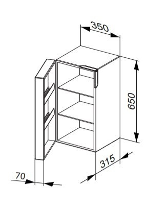 Keuco нижний шкаф, edition 300, черный арт. 30330 393901