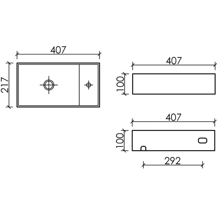 Ceramicanova раковина подвесная element, cn6051l цвет: белый