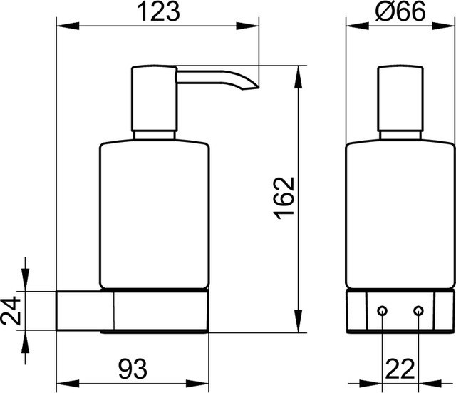 Keuco дозатор жидкого мыла подвесной хрусталь, plan, алюминий анодированный, хром арт. 14953 179000
