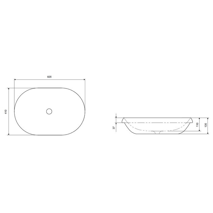 Раковина, накладная, Excellent Lupio, арт. CEAC.3818.600.WH