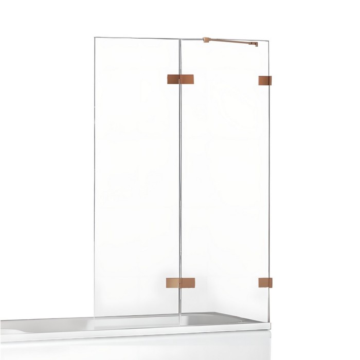 Шторка для ванны 140x150 r, New trendy Avexa copper brushed, браширо арт. EXK-3817