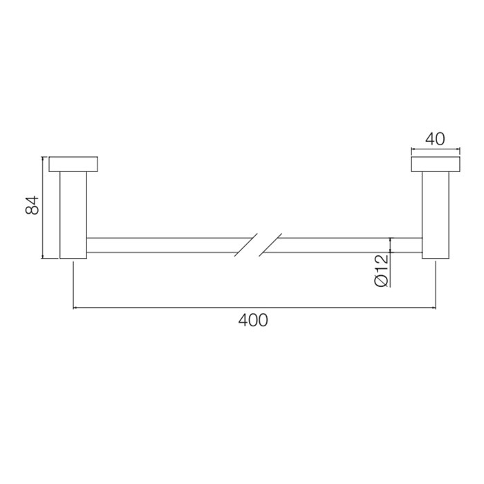 Fima Carlo Frattini полотенцедержатель 40см., подвесной, accessori, хром арт. f6000t/40vcr