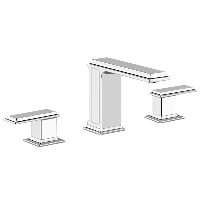 Gessi Смеситель для раковины на 3 отверстия, без донного клапана, Eleganza, 46011#031 цвет: хром