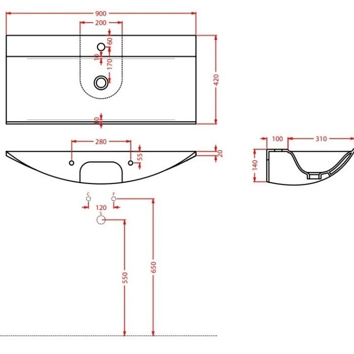 ArtCeram раковина для ванной комнаты, thl002 15 00 the one цвет: серый матовый
