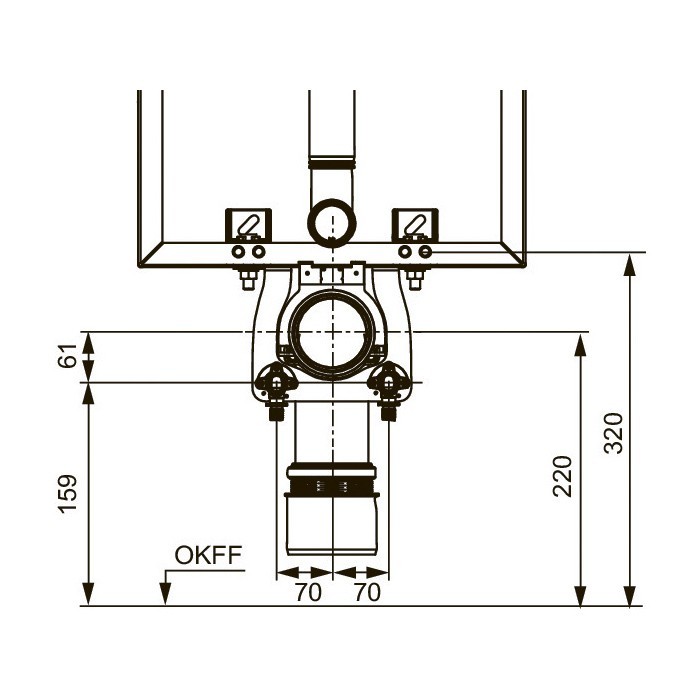TECE монтажный комплект для установки в застенные модули для кирпичных стен, one - 9880047