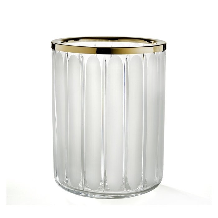 Ведро для мусора 10 L (прозрачный хрусталь | золото матовое), 3SC Montblanc Crystal - MB65ACRGO