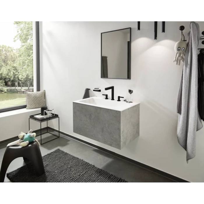 Hansgrohe смеситель для раковины с донным клапаном, Finoris, черный арт. 76034670