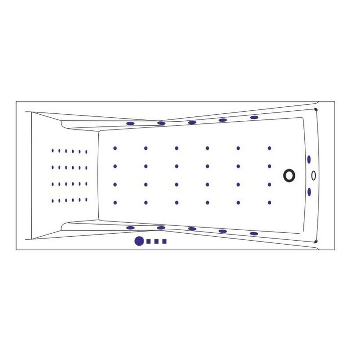 Ванна 170x75 nano, Whitecross Palace, золото арт. 0104.170075.100.NANO.GL