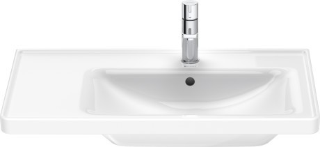 Duravit раковина встраиваемая ассиметричная 800 мм х 480 мм, с переливом, с отверстием под смеситель, d-neo, 2370800000 цвет: белый