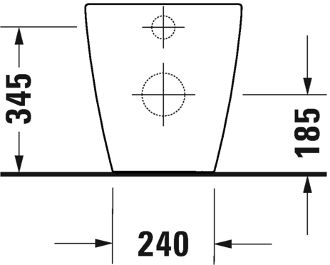 Duravit унитаз напольный пристенный rimless 370 мм х 580 мм, с вертикальным смывом, без смывного края, с креплением, d-neo, 2003090000 цвет: белый