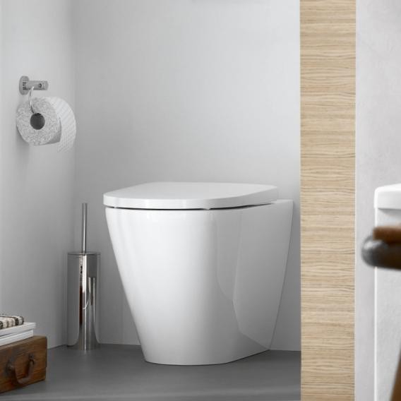 Duravit унитаз напольный пристенный rimless 370 мм х 580 мм, с вертикальным смывом, без смывного края, с креплением, d-neo, 2003090000 цвет: белый