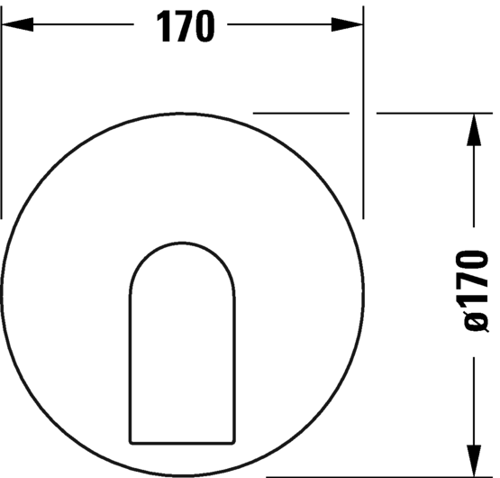 Duravit внешняя часть смесителя для душа диаметр 170 мм, tulum, tu4210010010 цвет: хром