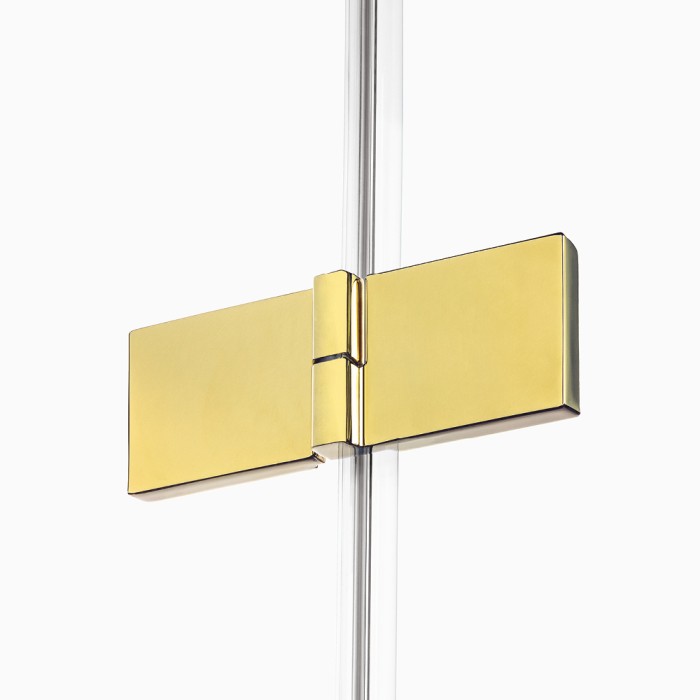 Душевое ограждение shine l 100x80x200, New trendy Avexa gold, золото арт. EXK-3849