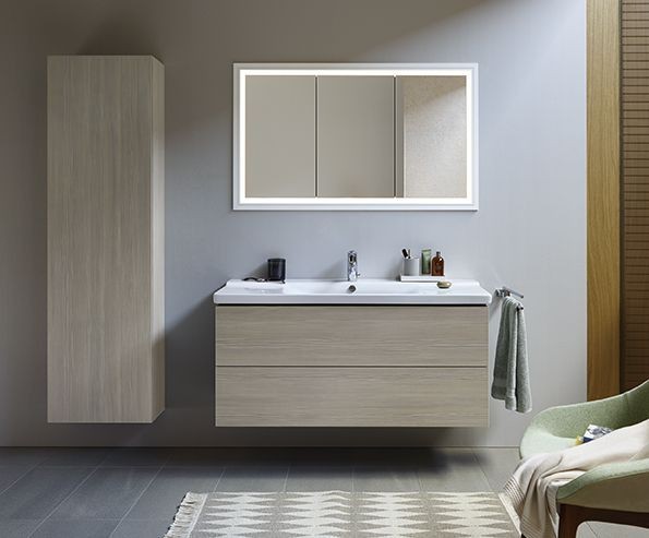 Duravit зеркало с подсветкой, l-cube, lc738400000 цвет: