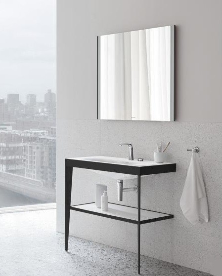 Duravit зеркало с подсветкой 1020 мм х 800 мм, версия icon, xviu, xv70430b2b2 цвет: черный матовый