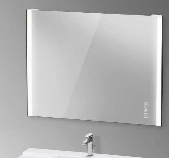 Duravit зеркало с подсветкой 1020 мм х 800 мм, версия icon, xviu, xv70430b2b2 цвет: черный матовый