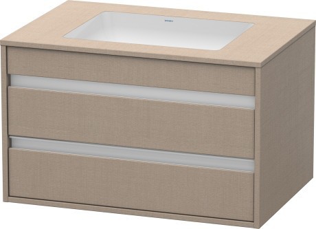 Duravit тумба подвесная под раковину с двумя выдвижными ящиками, ketho, kt685407575 цвет: лён