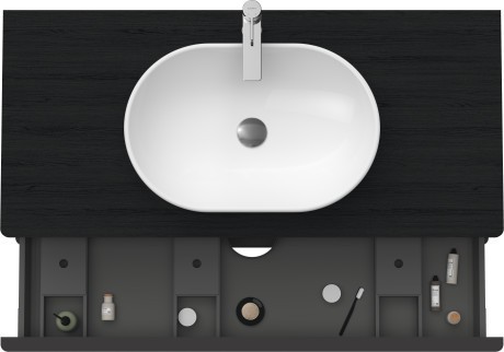 Duravit тумба подвесная под раковину 1200 мм х 550 мм и консолью, d-neo, de496901616 цвет: чёрный дуб