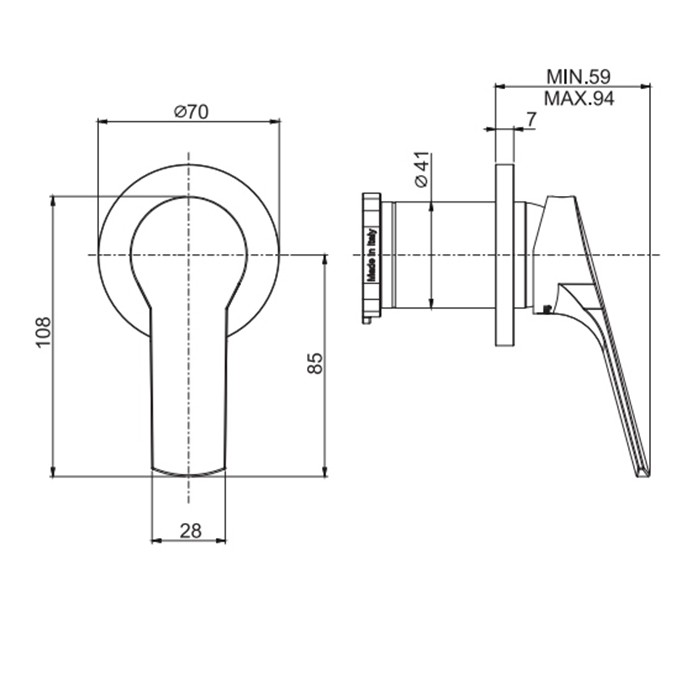 Fima Carlo Frattini смеситель для душа, встраиваемый, serie 4, хром арт. f3763n1cr