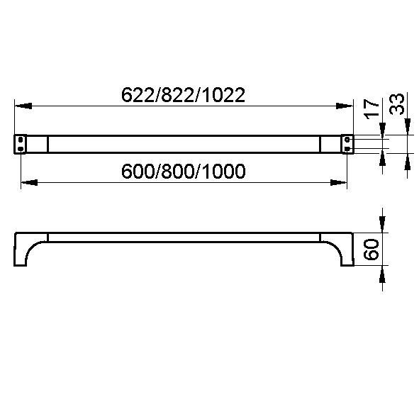 Keuco вешалка для полотенца 80 см, edition 11, хром арт. 11101 010800