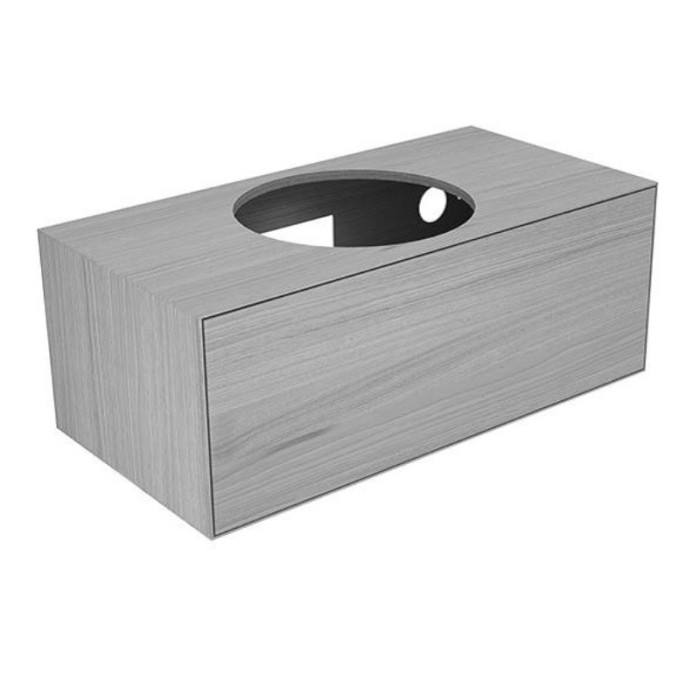 Keuco тумба под умывальник, 1050х400х535 мм отверстие по центру 1 ящик фасад и, edition lignatur, арт. 33371 800021