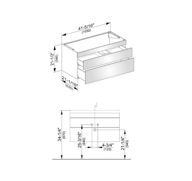 Keuco тумба подвесная под раковину с двумя выдвижными фронтами, edition 400, белый арт. 31551 210000