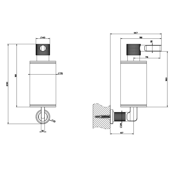Gessi Дозатор для жидкого мыла настенный, Inciso, 58513#299 цвет: белый/nero xl