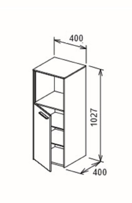 Keuco средний шкаф, royal 60, антрацит матовый арт. 32120 440001