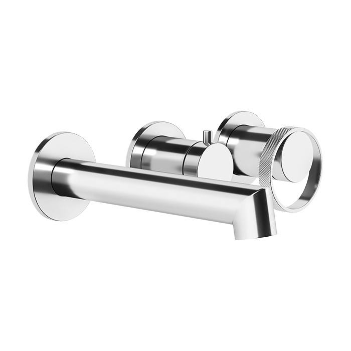 Gessi Встраиваемый однорычажный смеситель на 2 выхода с перекл. и изливом, Anello, 63342#031 цвет: хром