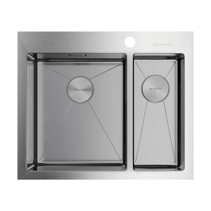 Omoikiri кухонная мойка Akisame 60-2-L, нержавеющая сталь арт. 4993775