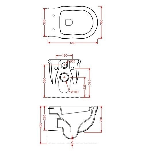 ArtCeram унитаз подвесной, hev010 03 00 hermitage цвет: черный глянцевый