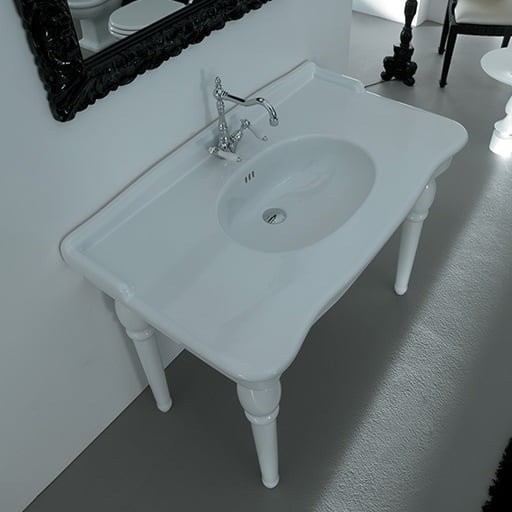 ArtCeram раковина для ванной комнаты, hel004 01 00 hermitage цвет: белый глянцевый