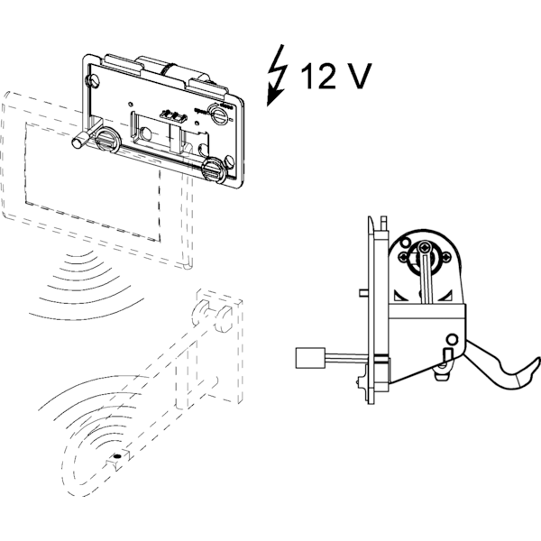 TECE механизм дистанционного смыва, радио, 220/12 в, planus - 9240355