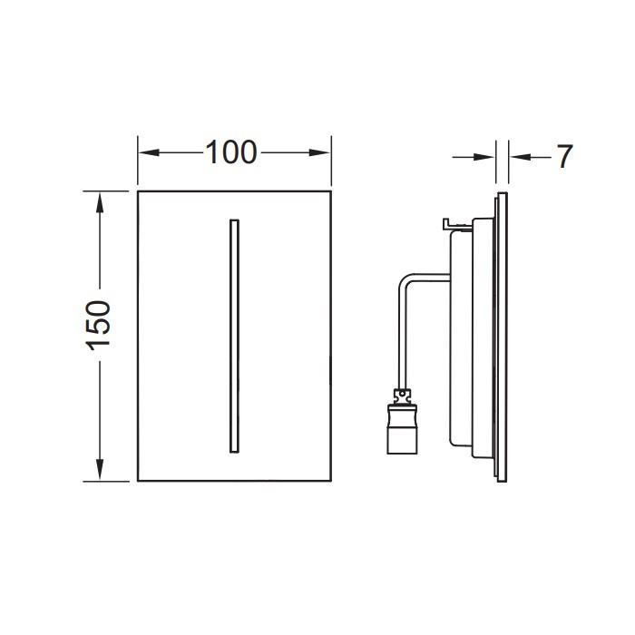 TECE лицевая панель, цвет: черный, filo urinal - 9242065
