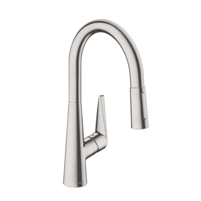 Hansgrohe смеситель для кухни, с выдвижным душем, Talis M51, нержавеющая сталь арт. 72813800