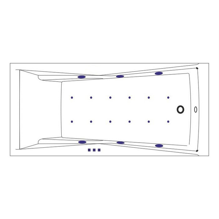 Ванна 170x75 relax, Whitecross Palace, белый арт. 0104.170075.100.RELAX.WH