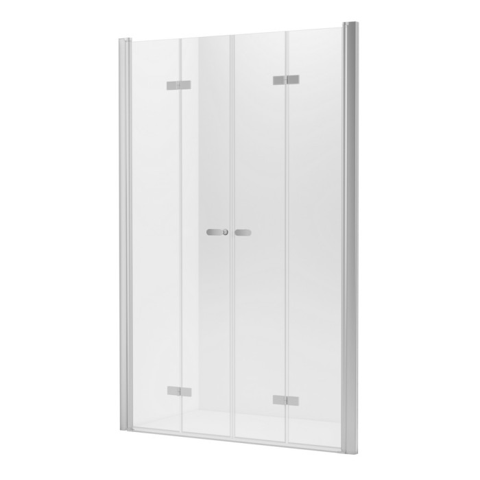 Дверь в нишу складные 130x195, New trendy New soleo chrome, хром арт. D-0258A