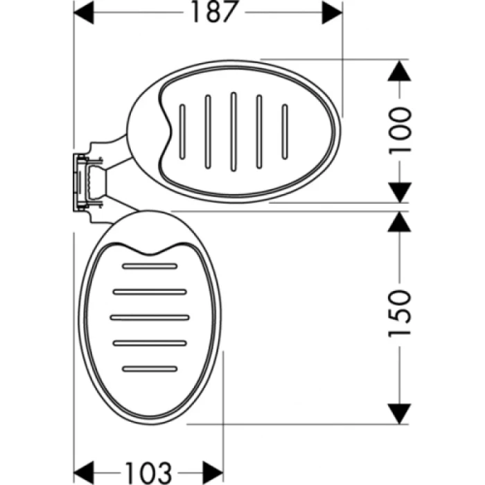 Hansgrohe мыльницы для штанги, Raindance Cassetta, хром арт. 28698000