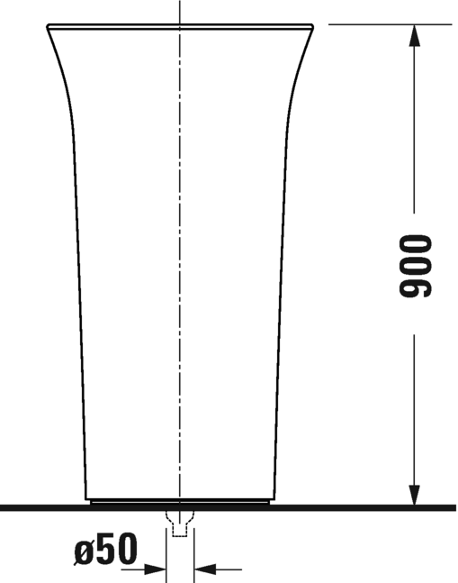 Duravit отдельно стоящая раковина d500 мм, white tulip, 2703500070 цвет: белый