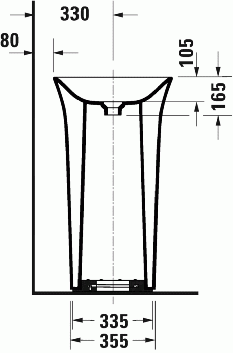 Duravit отдельно стоящая раковина d500 мм, white tulip, 2703500070 цвет: белый