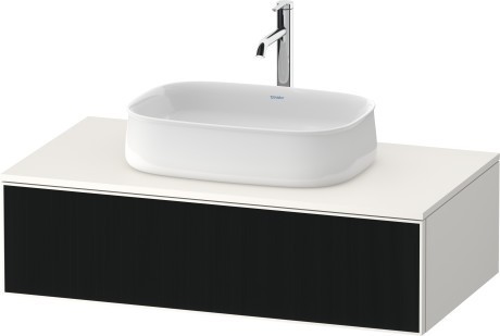 Duravit тумба подвесная под раковину 550 мм х 1000 мм х 281 мм, zencha, ze4811063840000 цвет: чёрное стекло/белый суперматовый