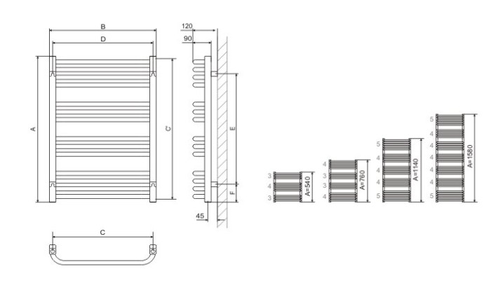 Terma эллектрический полотенцесушитель lima blower 1140-500