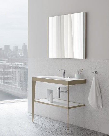 Duravit зеркало с подсветкой и подогревом 1020 мм х 800 мм, версия icon, xviu, xv70430b1b1 цвет: матовое шампанское