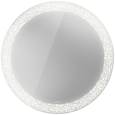 Duravit зеркало круглое с подсветкой plus декор organic, happy d.2 plus, hp7481g0000 цвет: