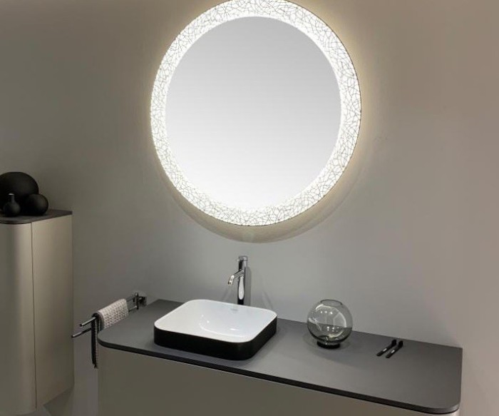 Duravit зеркало круглое с подсветкой plus декор organic, happy d.2 plus, hp7481g0000 цвет: