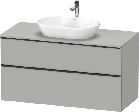 Duravit тумба подвесная под раковину 1200 мм х 550 мм и консолью, d-neo, de496900707 цвет: бетонно-серый матовый