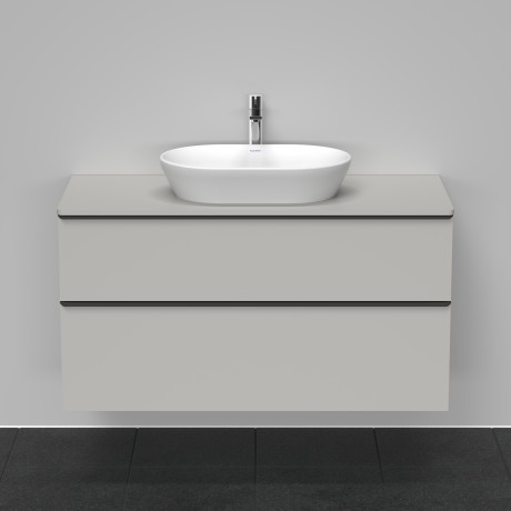 Duravit тумба подвесная под раковину 1200 мм х 550 мм и консолью, d-neo, de496900707 цвет: бетонно-серый матовый