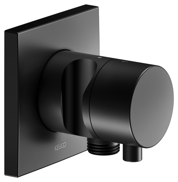 Keuco переключатель на 2 потребителя с рукояткой comfort, с квадратной розеткой, ixmo, черный матовый арт. 59556 371202